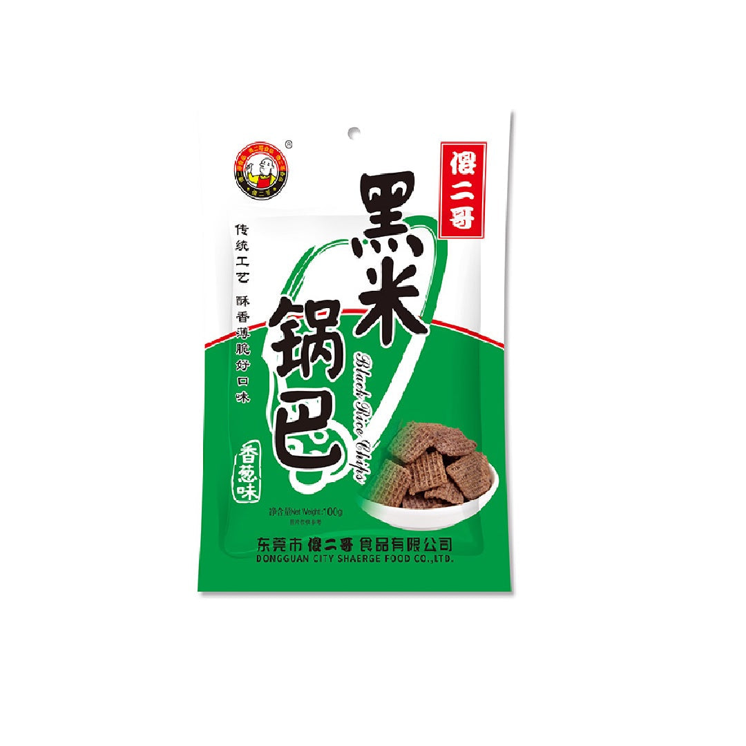 傻二哥Seg Onion Flavour Black Rice Cracker 100 G