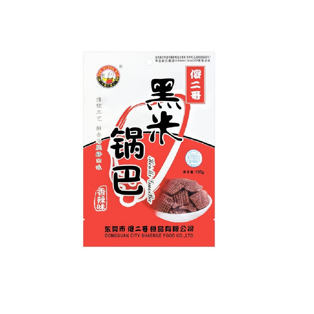 傻二哥Seg Spicy Black Rice Cracker 100 G